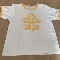 X-girl Tシャツ ホワイト/イエロー
