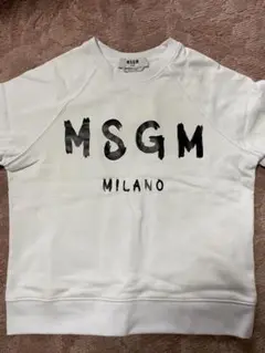 MSGM ロゴ トレーナー 白