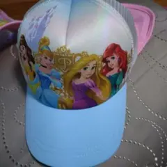 ディズニープリンセス キャップ 水色