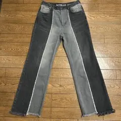 BAYFLOW JEANS 切り替えしグラデーションフリンジデニムジーンズ