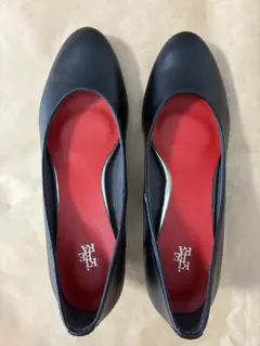 ★美品★KiBERA 5cm ヒール パンプス24.0 S ブラック