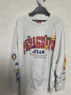 Paragraph スウェット トレーナー POPプリント グレー XL