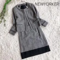 極美品!NEWYORKER ニューヨーカー セレモニースーツ M ツイード ラメ