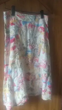 liz claiborne 水彩画 スカート 膝下丈
