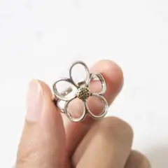シルバー925 silver925 花 フラワー ヴィンテージ 調節可 #F26