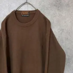 90s カシミヤ　イヴサンローラン　ニット　セーター　メンズ M 古着　ブラウン