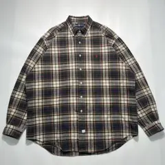 90s ラルフローレン ビンテージネルシャツ XL マルチチェック 7025