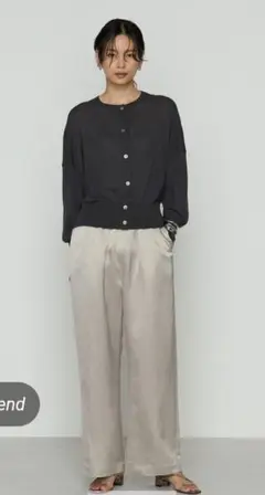 【コムサ】ブライトガルゼワイドパンツ