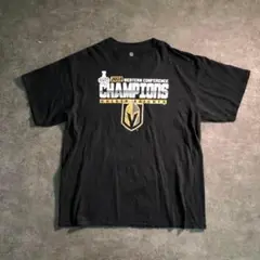 【Fanatics】NHL アイスホッケー2018優勝Tシャツ　黒古着TSM4