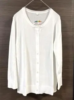 38. 制菌ニット 七部袖カーディガン M