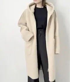 Lou Andrea/ルーアンドレア Mouton Fake Hood Coat