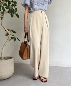 Chez toi ラップワイドパンツ