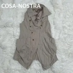 ✨ COSA-NOSTRA コーザノストラ　ジップアップ　トレンチ風　ベスト