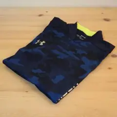 UNDER ARMOUR ハイネック長袖シャツ M ネイビー/カモフラージュ