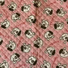 Buchikun 犬柄 キルティング生地 ピンク
