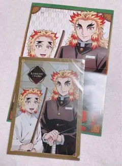 鬼滅の刃 煉獄杏寿郎 煉獄千寿郎 クリアファイル u0026 ピンナップ