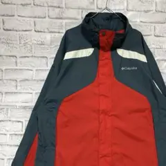 コロンビア　マウンテンパーカー　レッドL ロゴ刺繍アウトドア901