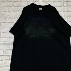 USA製90sヴィンテージTシャツ！シングルステッチ　ブラック半袖古着XL729