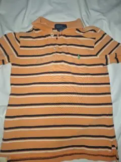 Polo ポロシャツ オレンジストライプ サイズ4