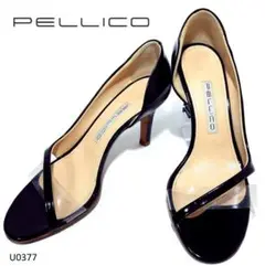 PELLICO パンプス クリア アシンメトリー ブラック 36