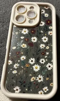 花柄シリコンiPhone16Proケース