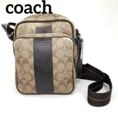 coach コーチ　ショルダーバッグ　シグネチャー　ブラウン