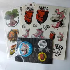 シャカラビッツ　SHAKA LABBITS ステッカーとバッジセット