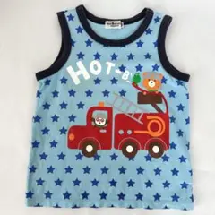 HOT BISCUITS タンクトップ 100 消防車柄 ミキハウス キッズ