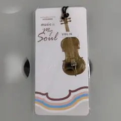 バイオリン型しおり　韓国　Music is my soul BOOKMARK