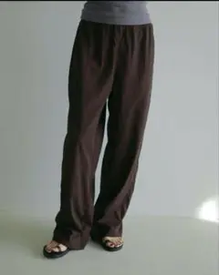 anuke Chambray Rough Pants 36 ブラウン