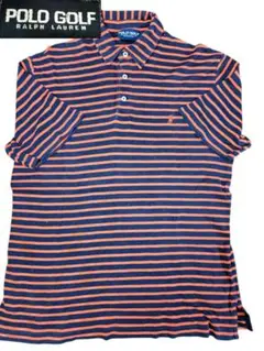 美品お買い得　POLO GOLF ネイビー/オレンジ ストライプ ポロシャツ