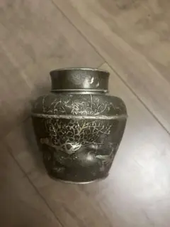 間村自造 茶筒 茶入 茶壺 なつめ 花柄 茶道具 煎茶道具 金属工芸 骨董 2025年最新】間村自造の人気アイテム - メルカリ