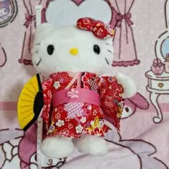 動く 踊る ハローキティ 着物 ぬいぐるみ 扇子付き