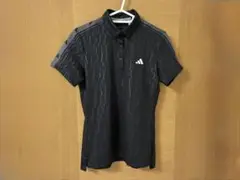 adidas ゴルフ デボスグラフィックシャツ レディース M ブラック