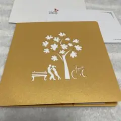 ❣️未使用品 メッセージカード 秋 紅葉 3Dアート お祝い 手紙 プレゼント