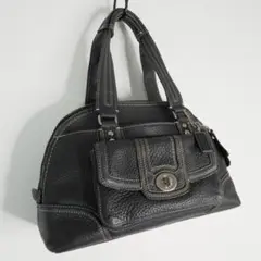 ◆良品◆ コーチ F13963 レザー 本革 ハンドバッグ 黒 鞄 154211