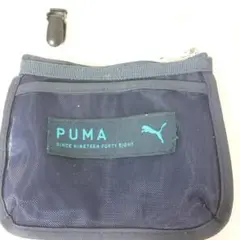 R149　PUMA ネイビー ジッパーポーチ
