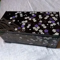 昔の和柄ティッシュボックス　鏡付き　プラスチック製