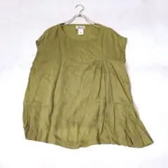 pas de calais 麻 リネン100% アシンメトリー ブラウス
