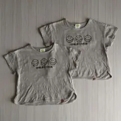 美品　スマイリーフェイス　半袖Tシャツ　110 ベージュ　2着　双子
