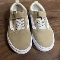 ベージュ スエード スニーカー ベルクロ