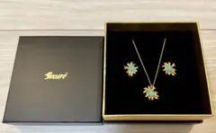 新品☆grosse グロッセ ラグーン プチネックレス&ピアスセット