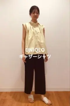 UNIQLO　ギャザーシャツ　数回着用美品　Sサイズ