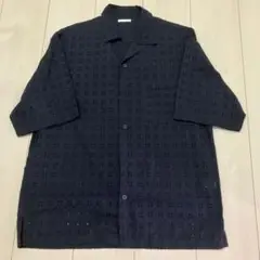 GUメンズ ネイビー 半袖シャツ Sサイズ