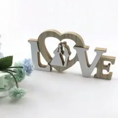 LOVEオブジェ ハート型 木製