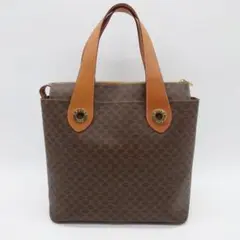 美品 CELINE セリーヌ マカダム柄 サークル金具 ロゴ金具 トートバッグ