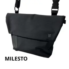 【美品】 MILESTO ミレスト ショルダーバッグ リキッド 撥水 ブラック