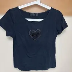 ALDRIDGE-JEUNE ブラックハートTシャツ