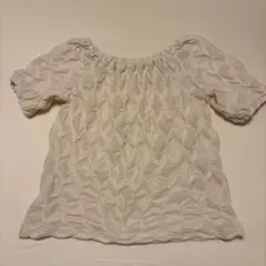 しまむら 2wayオフショルダー トップス ブラウス アイボリー 半袖 yumi