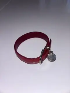 【PRADA】レザーブレスレット　レッド